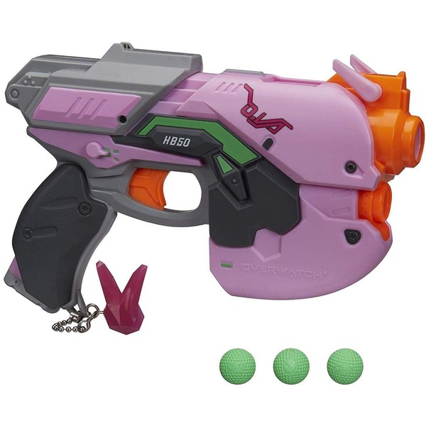 NERF Overwatch D.Va Rival Blaster with 3 Overwatch Rival Rounds