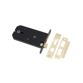 Horizontal Moritice Bathroom Lock 150mm 6" Various Finishes Replaces Union 2077 (Brass)