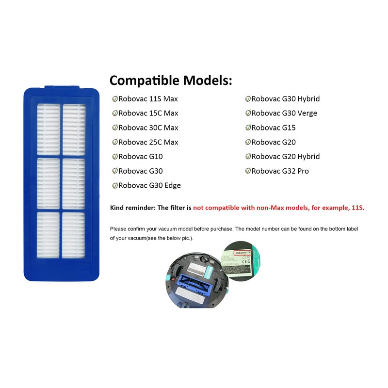 Replacement Parts for eufy RoboVac 11S Max 15C Max 25C