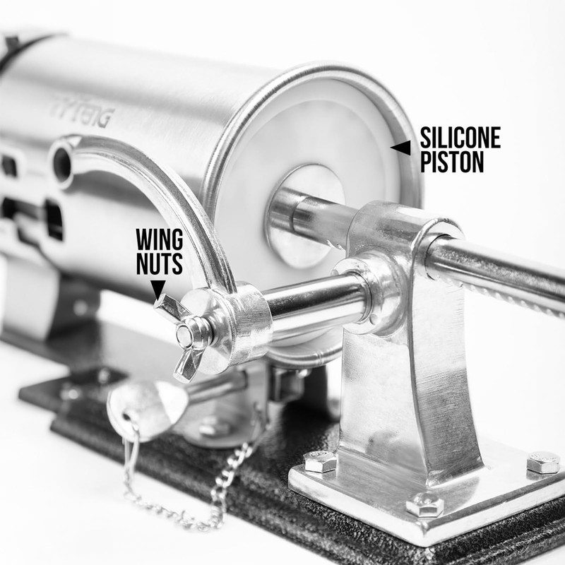 MASTER FENG 2.5 LBS Sausage Stuffer Horizontal Stainless Steel Stuffing