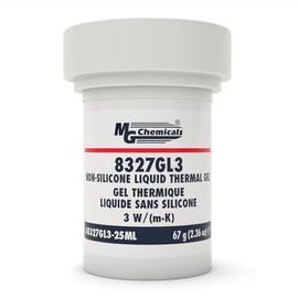 MG Chemicals 8327GL3-25ML Non-Silicone Liquid Thermal Gel 3 W/(m·K), 67g, 1-Part Jar