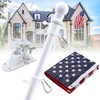 Flag Pole with American Flag - Tangle Free Flag Poles