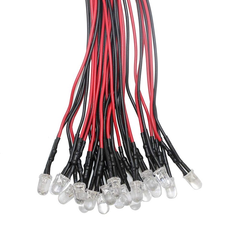 KeeYees 20 x 5 mm LEDs with 20 cm Cable