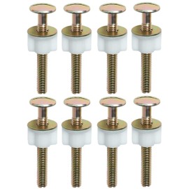 8Pcs Steel Toilet Seat Hinge Bolts Kit with Plastic Nuts & Washers - Heavy Duty Fastener for Top-Mount Seats (2.75")