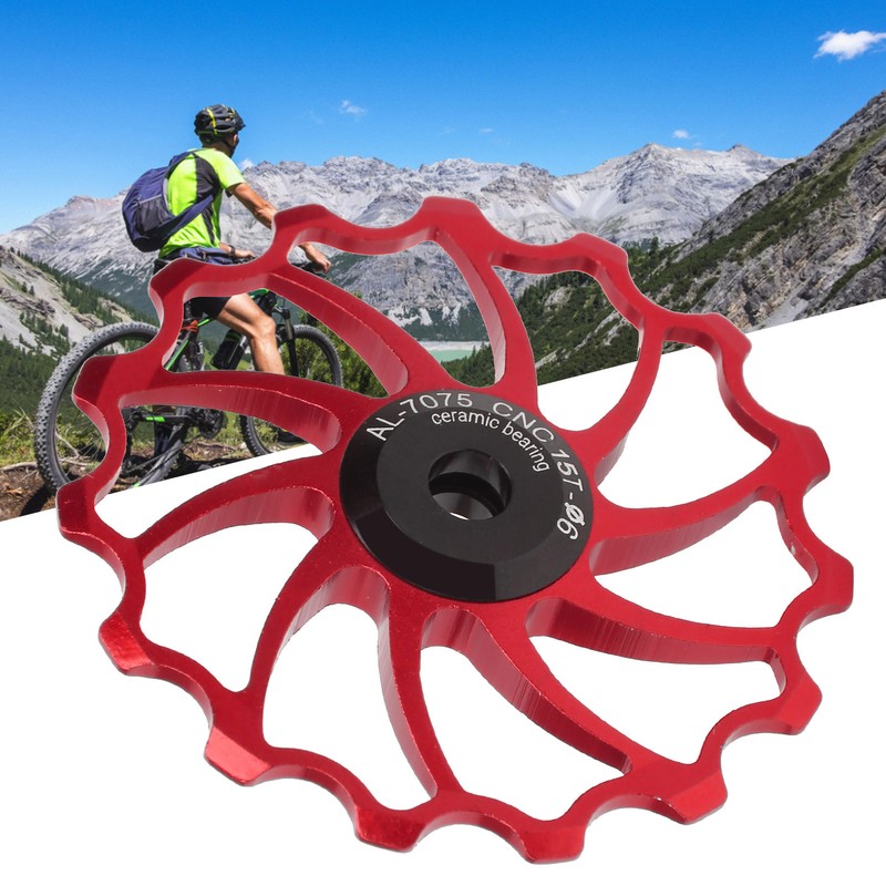 MEIJUN Rear Derailleur Guide Pulley Wheel 15T Ceramic Bearing for