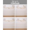 Yampos U Shaped Shower Curtain Rod Gold, [Both Sides: 23.6"-52",