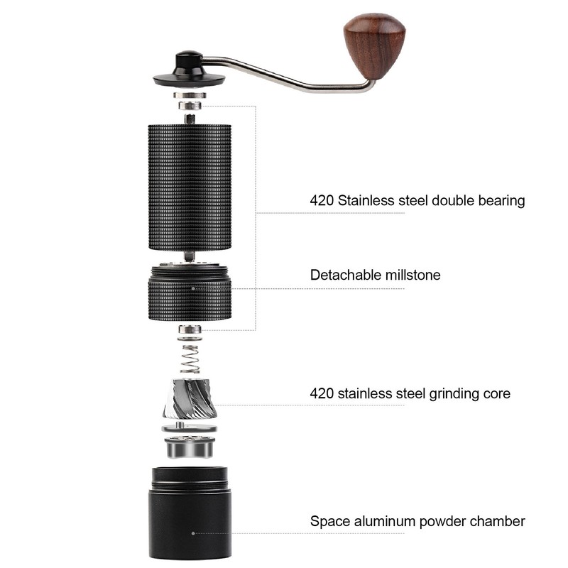 Manual Coffee Grinder CNC Steel Core Hand Burr Small Portable