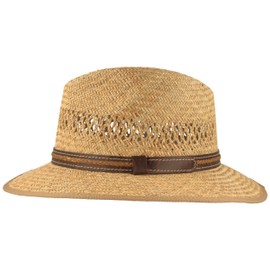 Breiter Straw Hat Summer Hat Sun Hat - Hand Braided from 100% Straw - Bogart - Especially Light, Flexible, Skin-friendly & Comfortable - Natural, Natural LB - Traveller