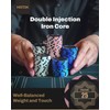 HEITOK Clay Poker Chip Set for Texas Holdem, 300pcs 14g