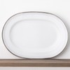 Noritake Silver Colonnade Platter, Oval, 14" in White.,
