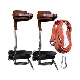 Woovaash Tree Climbing Spikes,304 Stainless Steel Tree Climbing Gear W/Belt　Clmbing Tools Adjustable Climbing Tree Non-Slip Pedal for Hunting Observation,Picking Fruit.