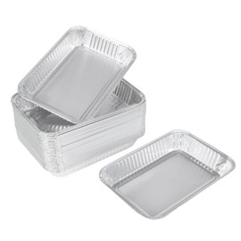DONSIQIZZ 30Pack Grill Drip Pans Compatible for Weber 6415 Grills, Grease Pan Liners for Weber Spirit, Genesis, Traveler, Q Series Disposable Aluminum Foil Grease Trays Accessories 8.5" x 6"