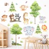 Safari Wall Stickers Baby Wall Decals for Nursery Jungle Animal