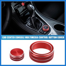 VekAuto Car Center Console Multimedia Control Button Cover for Infiniti Q50 QX50 Q60 Red (Set of 2) Auto Accessories