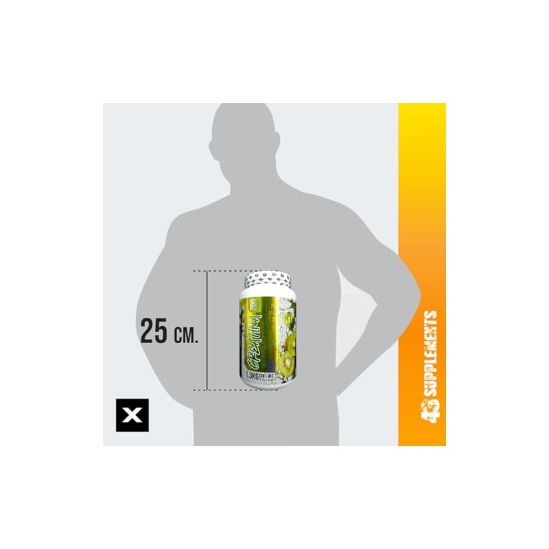 Creatina 1.3KG 43 Supplements 260 Servicios Sabor Moras