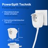 REV REV Steckdosenleiste PowerSplit - Mehrfachsteckdose 4-Fach (3+1) mit Schalter,