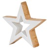 levandeo Wooden Star 15 x 15 cm Mango White Natural