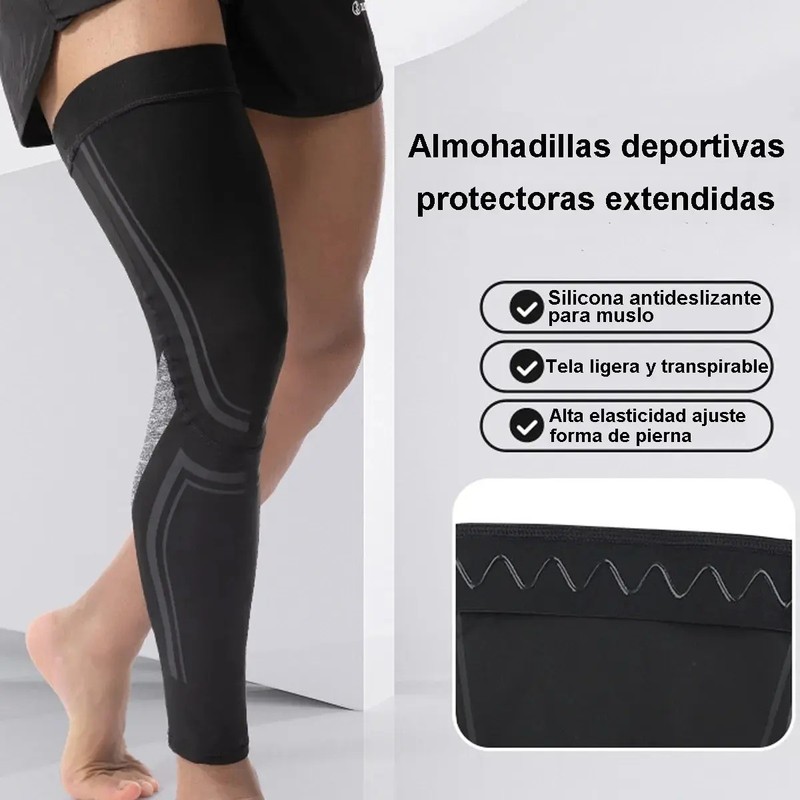 1 Pair Rodillera Deportiva Compresión Pierna Larga Correr