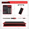 SETTECH 31PCS Metal File Set with Case,4PCS Carbon Steel Flat,