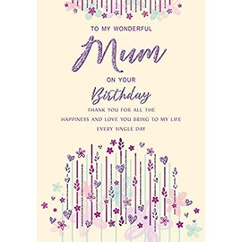 Regal Publishing Modern Birthday Card Mum - 9 x 6 inches