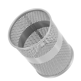 Operitacx Office Stationery Storage Box Mesh Pencil Holder Cosmetic Brush Holder Makeup Brush Holder Eyebrow Pencil Holder Pencil Organizer Art Supply Storage Pen Holder Stand Grey Metal