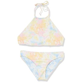 Billabong girls On Rainbow Rev High Neck Two-piece Set (Little Kids/Big Kids) Swimwear, Multi, 4 US