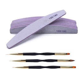 13 Pcs Professional Nail File 100/180 Washable Nail File Double Sided - Hair Salon Pets