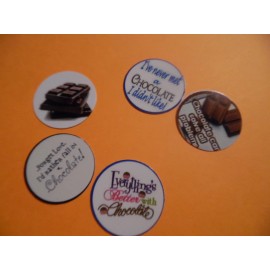 Unbranded Pre Cut One Inch Bottle Cap Images CHOCOLATE Free Shipping - photo, 25 images