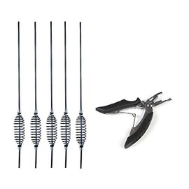 Set of 5 feeder spirals, long cast spirals, 31 cm + fishing scissors.
