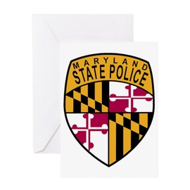 CafePress Maryland State Police Folded Greeting Card Glossy