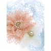 DivaDesigns Women's Lace Flower Crystal Faux Pearl Elastic Fashion Headband