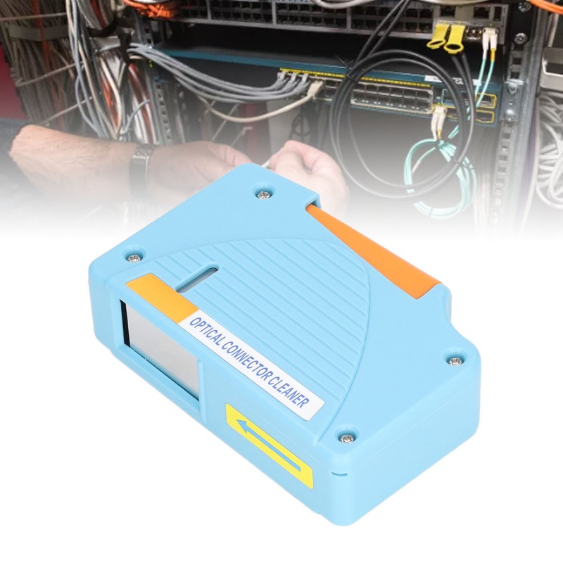 Cassette Optical Connector Cleaner Fiber Optic End Cleaning Box for