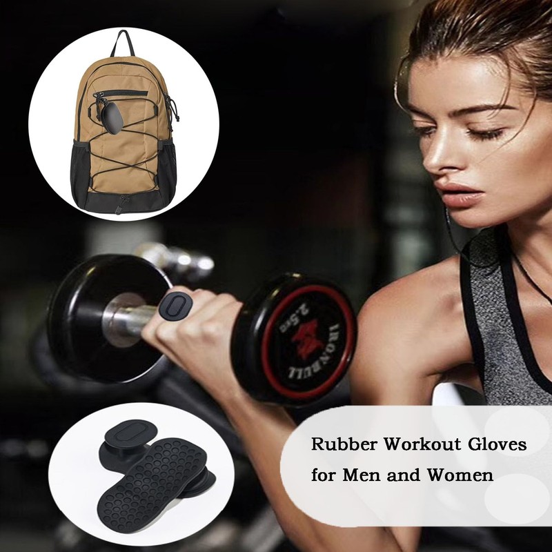 Gym Hand Grips，Ergonomic Rubber Hand Protector Gloves for Weight Lifting，Anti-Slip
