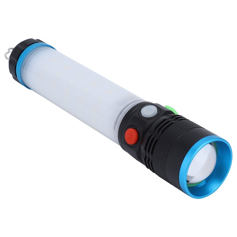 Emergency Light Multifunction Flashlight 8 Lighting Modes Alarm Sound Hook