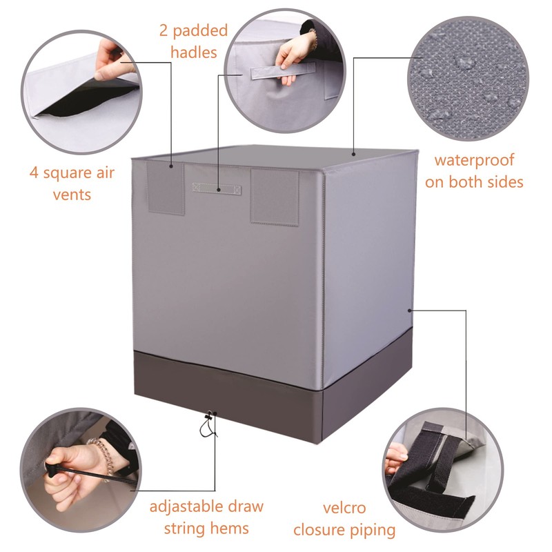 MODERN WAVE - Extra Thick Air Conditioner Cover for Outside