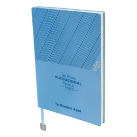 Agenda 2026 Semanal Personalizada Bolígrafo Y Grabado Láser Portada Azul Acero                                                                        
