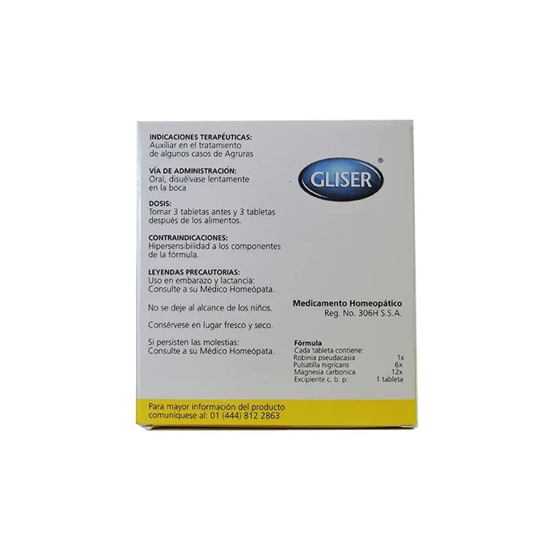 Gliser # 4-1 Tratamiento Agruras, Homeopatico (2pzas)300tabs