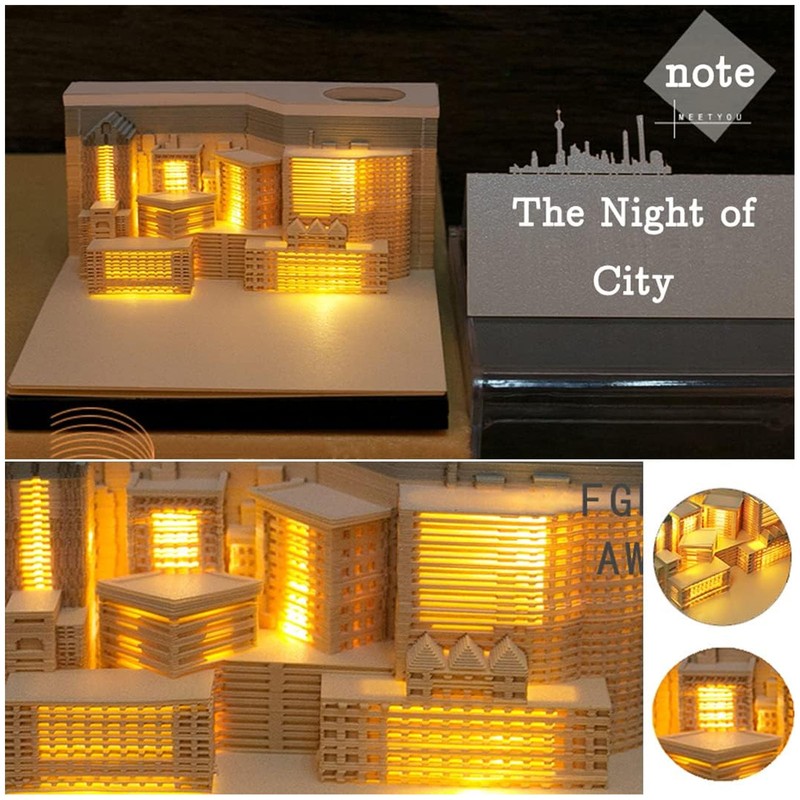 3D Memo Pad Sticky Notes Paper Craft DIY Home Decoration