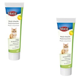 TRIXIE Multi-Vitamin Paste | Double Pack | 2 x 100 g | Supplementary Feed for Cats | Supports Normal Vision and Natural Defences | Contains Taurine