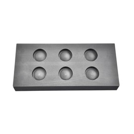 6 Cavity 1 oz Troy Ounce Round Silver Graphite Ingot Coin Mold for Melting Casting Refining Scrap Metal Jewelry