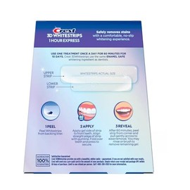 Crest 3D White 1 Hour Express Dental Whitening Kit with 7 Treatments, 8 treatments