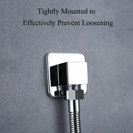 Gold Wall Outlet Elbow, G1/2 Inch Handheld Shower Hose Connector Square Union Water Outlet Hand Shower Fitting for Home Hotel Bathroom