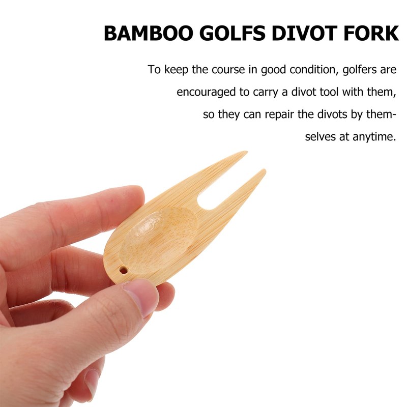 BESPORTBLE 15pcs Green Bamboo Fork Golf Pitch Repair Tool Golfs