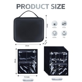 Travel Jewellery Box Organiser with Zip & Velvet Bag Jewellery Case for Earrings, Rings, Necklaces & Bracelets Portable Jewellery Set Women's High Quality Jewellery Storage