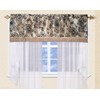 Violet Linen Silky Bloom Window Valance, Beige