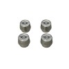 MINI Cooper Emblem Logo Silver Tire Valve Stem Caps Set