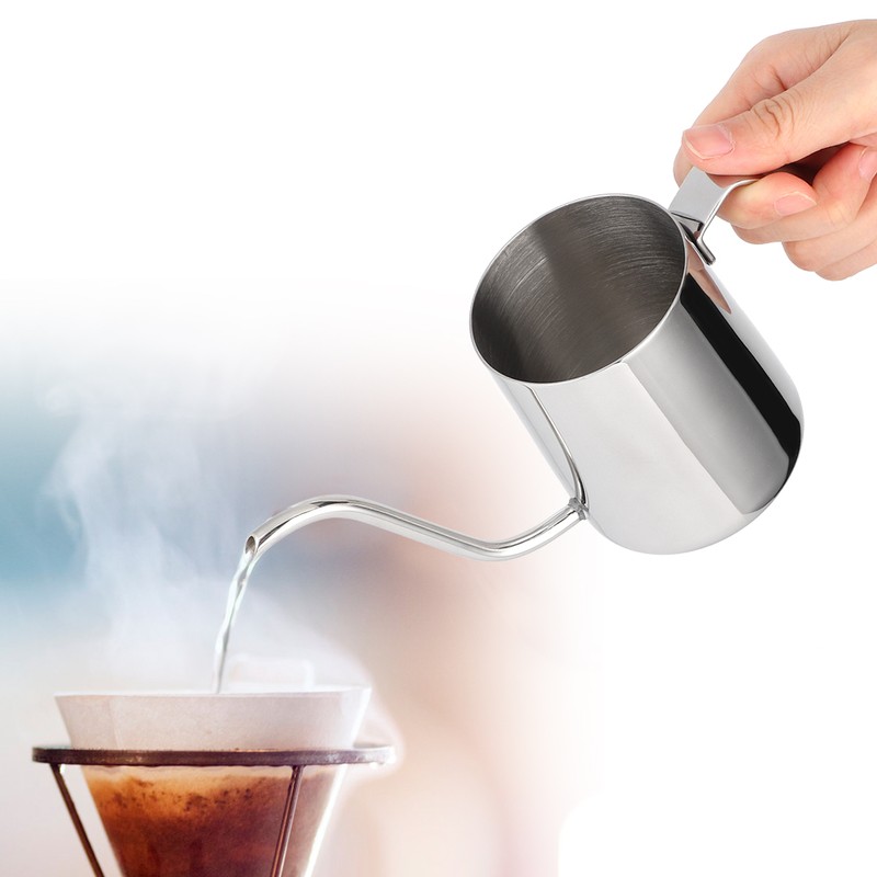 250ml Stainless Steel Coffee Pot Long Spout Kettle with Handle