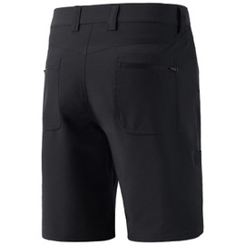 Bassdash FP01M 10.5” Mens Fishing Cargo Shorts Quick Dry UPF 50+ Water Resistant Black