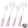 4 Pezzi Colino per Fonduta in Acciaio Inox, Schiumarola con