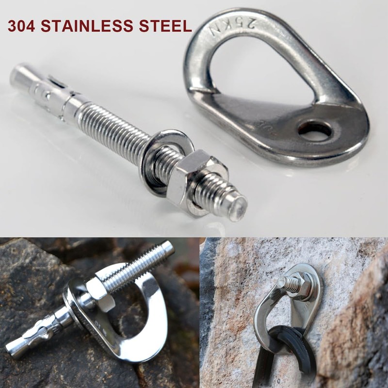 YZTONGPAO 304 Stainless Steel Climbing Anchor Bolt, 25-30KN Rock Climbing